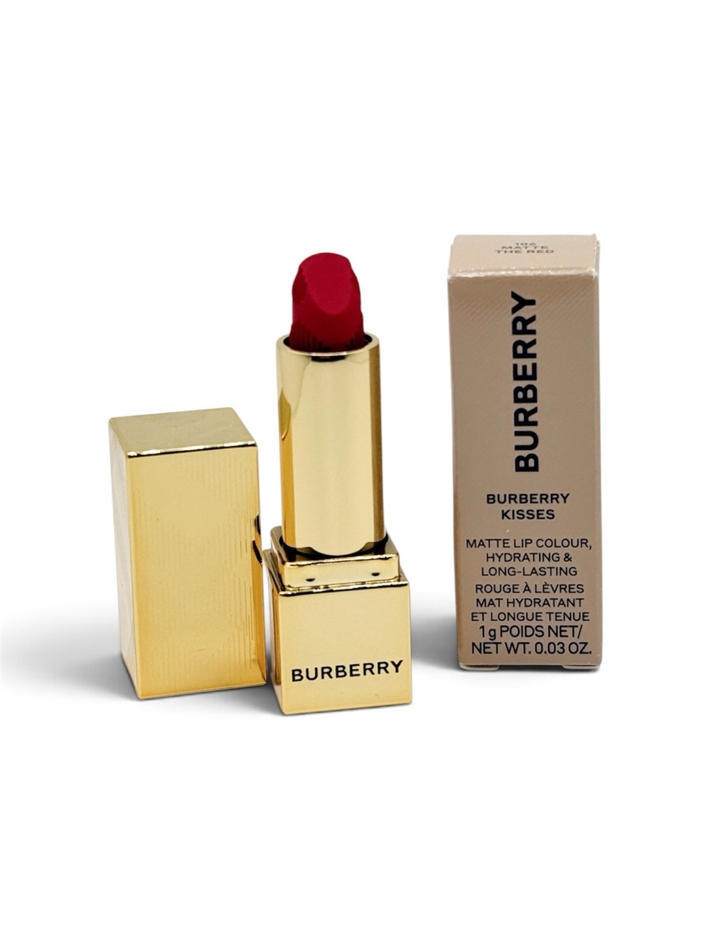 Burberry Kisses Matte Lipstick 106 The Red Mini 1g NEW